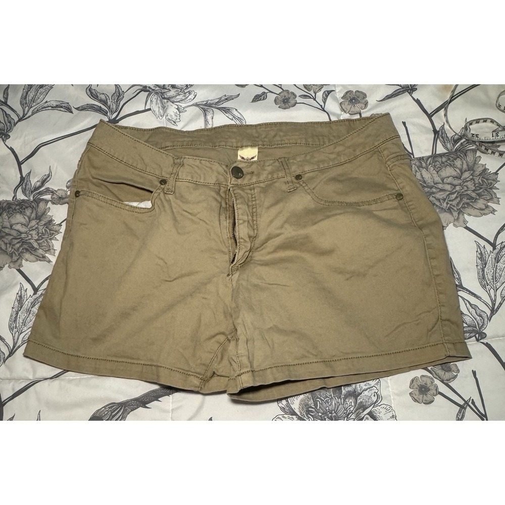 Faded Glory Khaki Shorts Chinos Pockets Comfy Size 16
